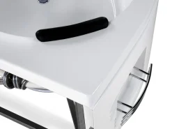 Vasca idromassaggio angolare con LED MARTINICA 214 x 155 cm Bianco