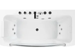 Vasca idromassaggio angolare BARRANCA 170 x 85 cm Bianco