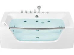 Vasca idromassaggio angolare BARRANCA 170 x 85 cm Bianco