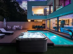 Vasca idromassaggio da esterno con LED ARCELIA Grigio