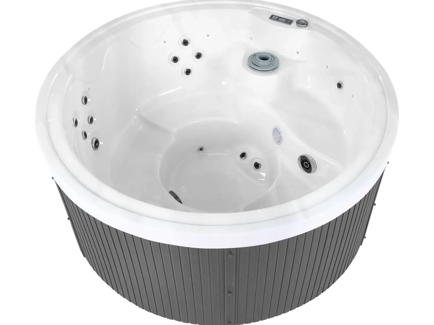Vasca idromassaggio da esterno con LED MARFIL Grigio scuro
