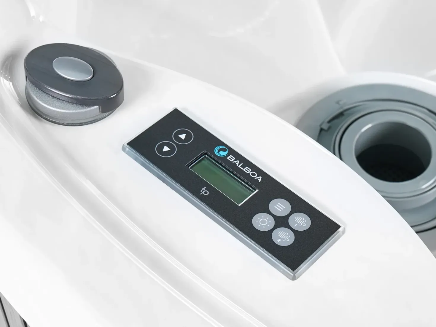 Vasca idromassaggio da esterno con LED MARFIL Grigio scuro