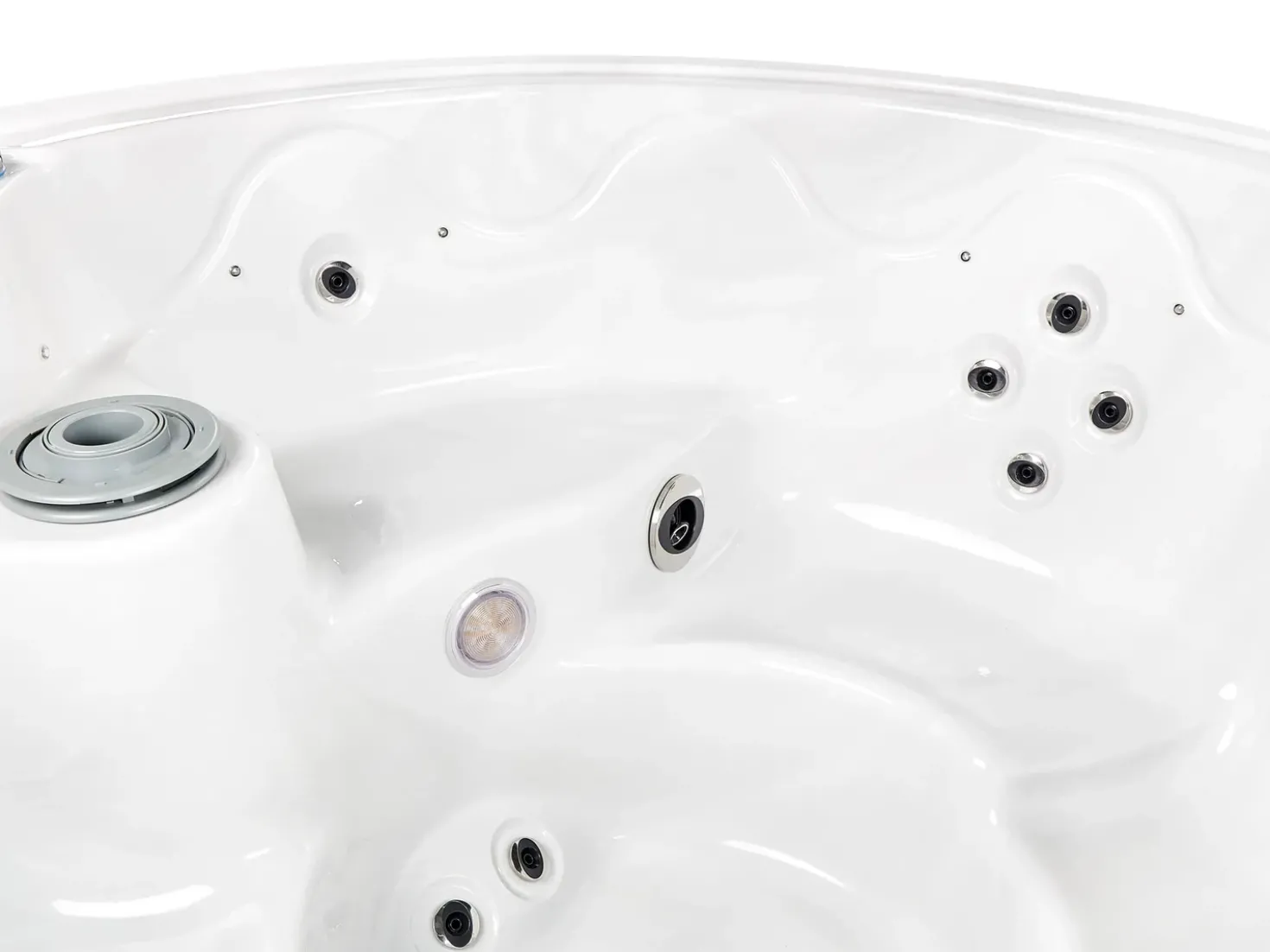 Vasca idromassaggio da esterno con LED MARFIL Grigio scuro