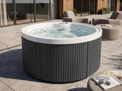 Vasca idromassaggio da esterno con LED MARFIL Grigio scuro