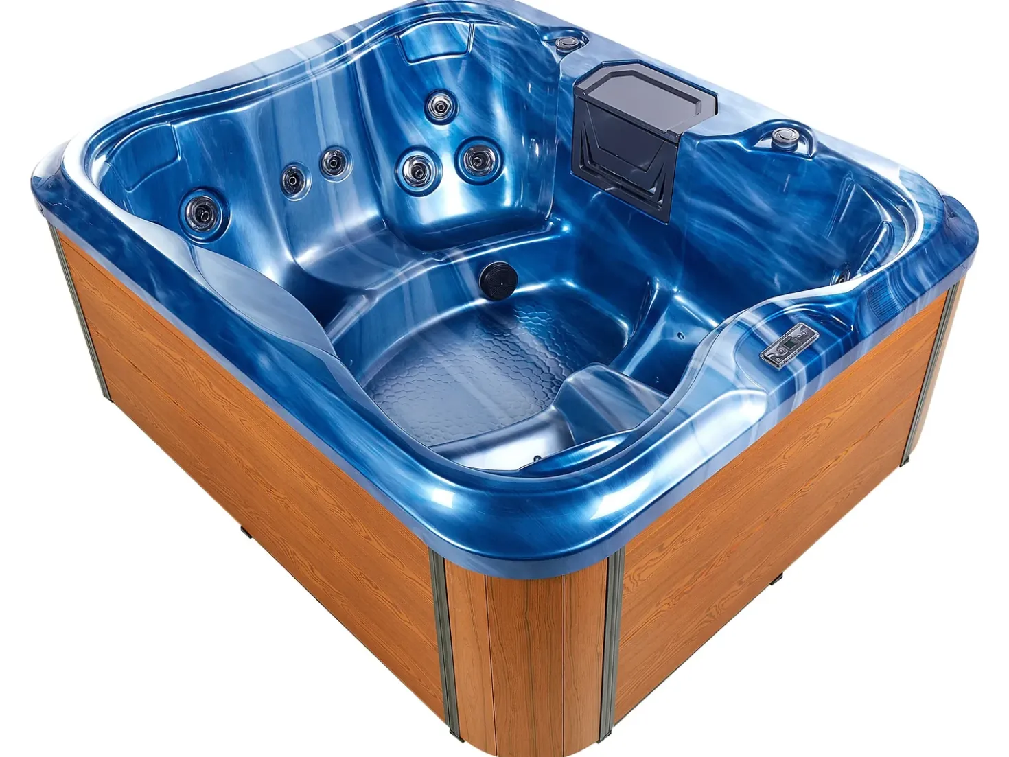 Vasca idromassaggio da esterno con LED ARCELIA Blu