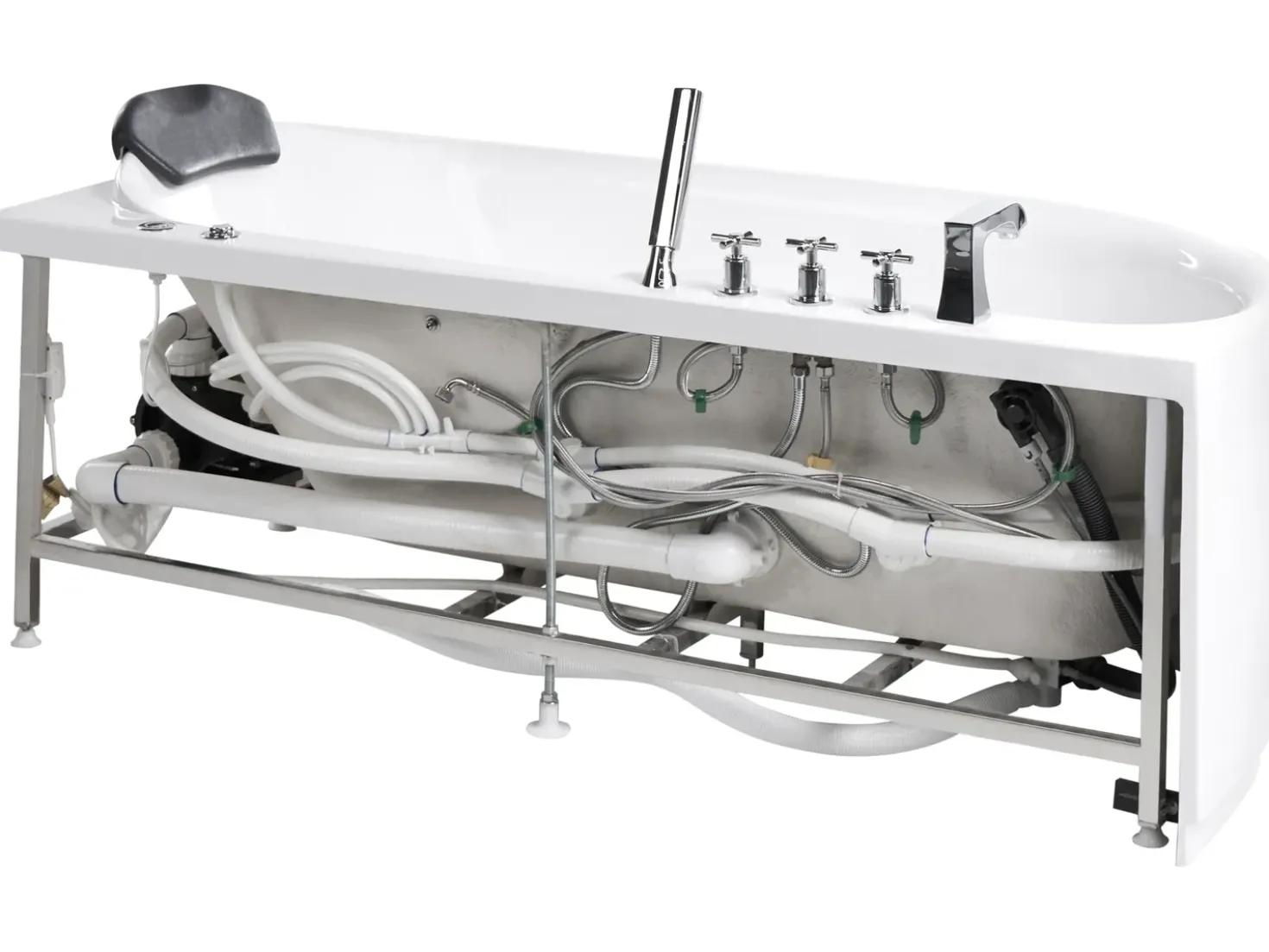Vasca idromassaggio SAYULA Lato Sinistro 170 x 80 cm Bianco