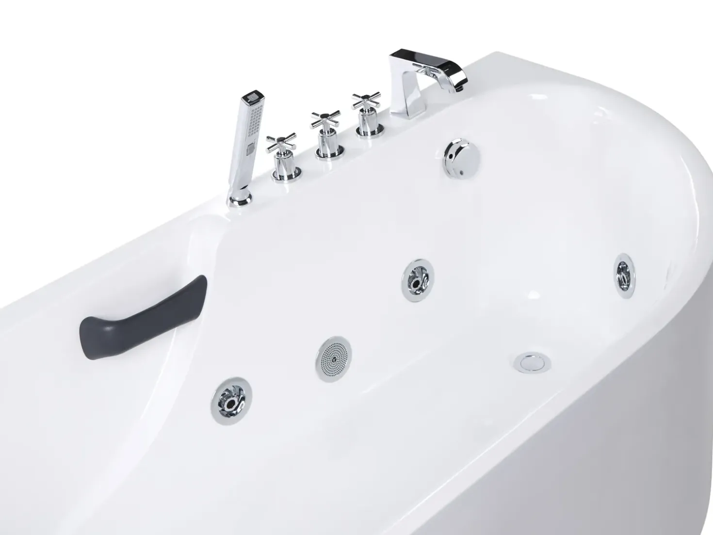 Vasca idromassaggio SAYULA Lato destro 170 x 80 cm Bianco