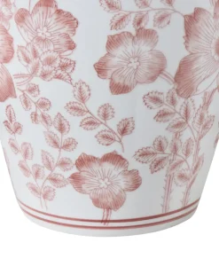 Vaso con coperchio MOGUER Porcellana 36 cm Rosso/Bianco