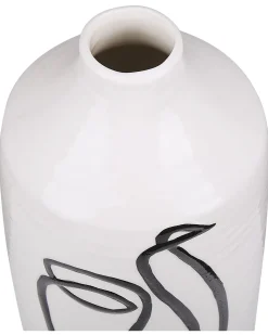 Vaso da fiori AENUS Gres porcellanato 22 cm Bianco