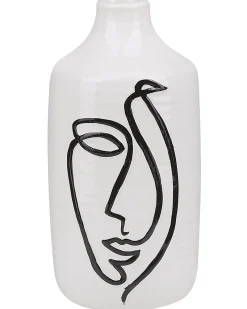 Vaso da fiori AENUS Gres porcellanato 22 cm Bianco