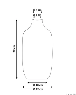 Vaso da fiori AENUS Gres porcellanato 22 cm Bianco