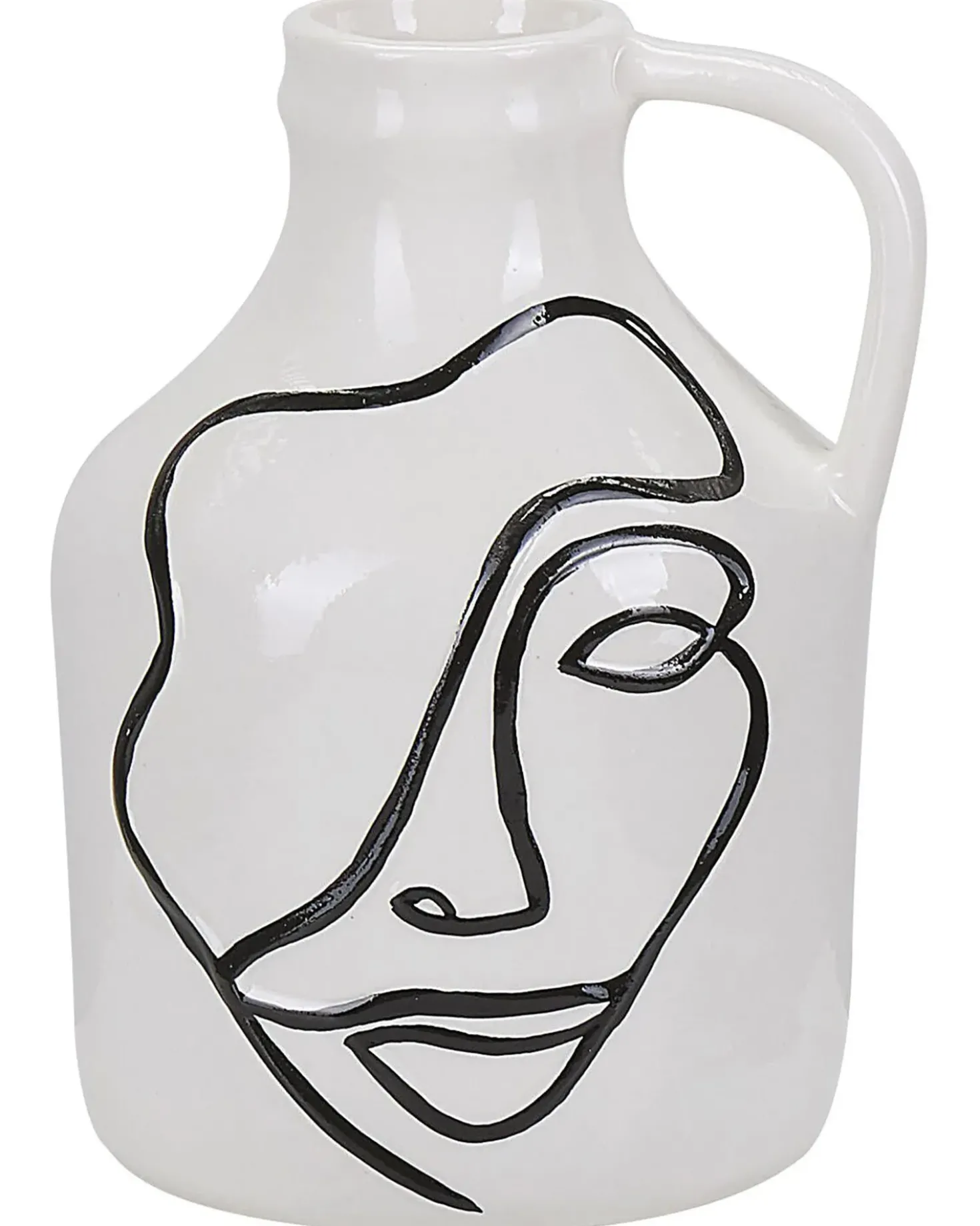 Vaso da fiori AGRINION Gres porcellanato 19 cm Bianco