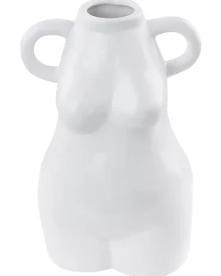 Vaso da fiori AIGIO Ceramica 25 cm Bianco