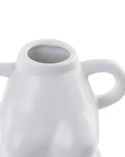 Vaso da fiori AIGIO Ceramica 25 cm Bianco