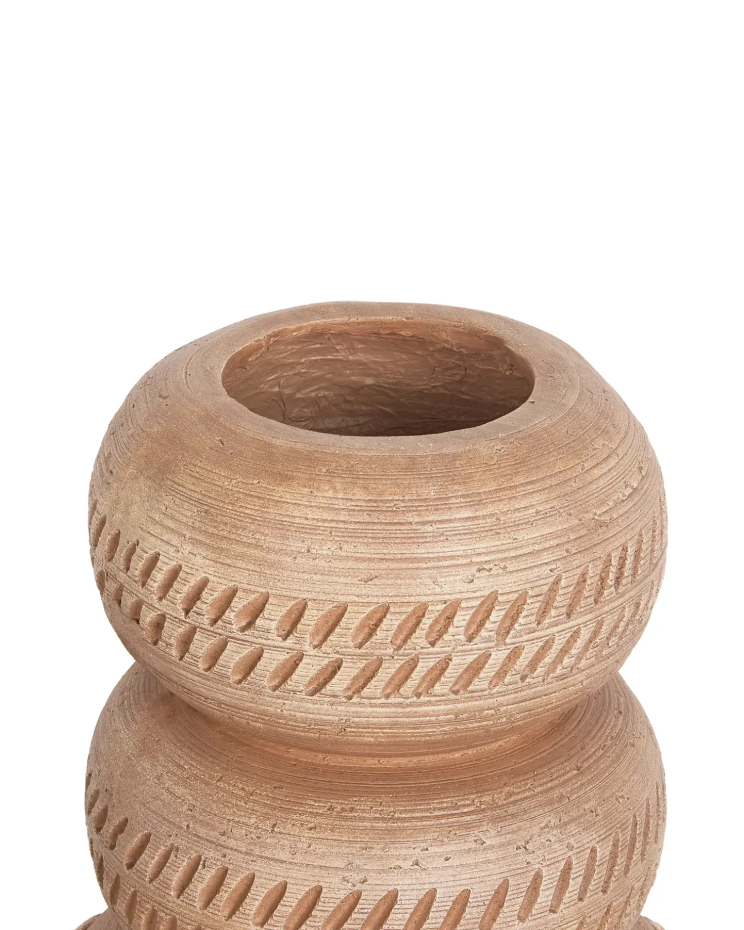 Vaso da fiori ALMIROS Ceramica 51 cm Marrone chiaro