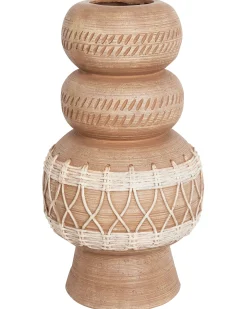 Vaso da fiori ALMIROS Ceramica 51 cm Marrone chiaro