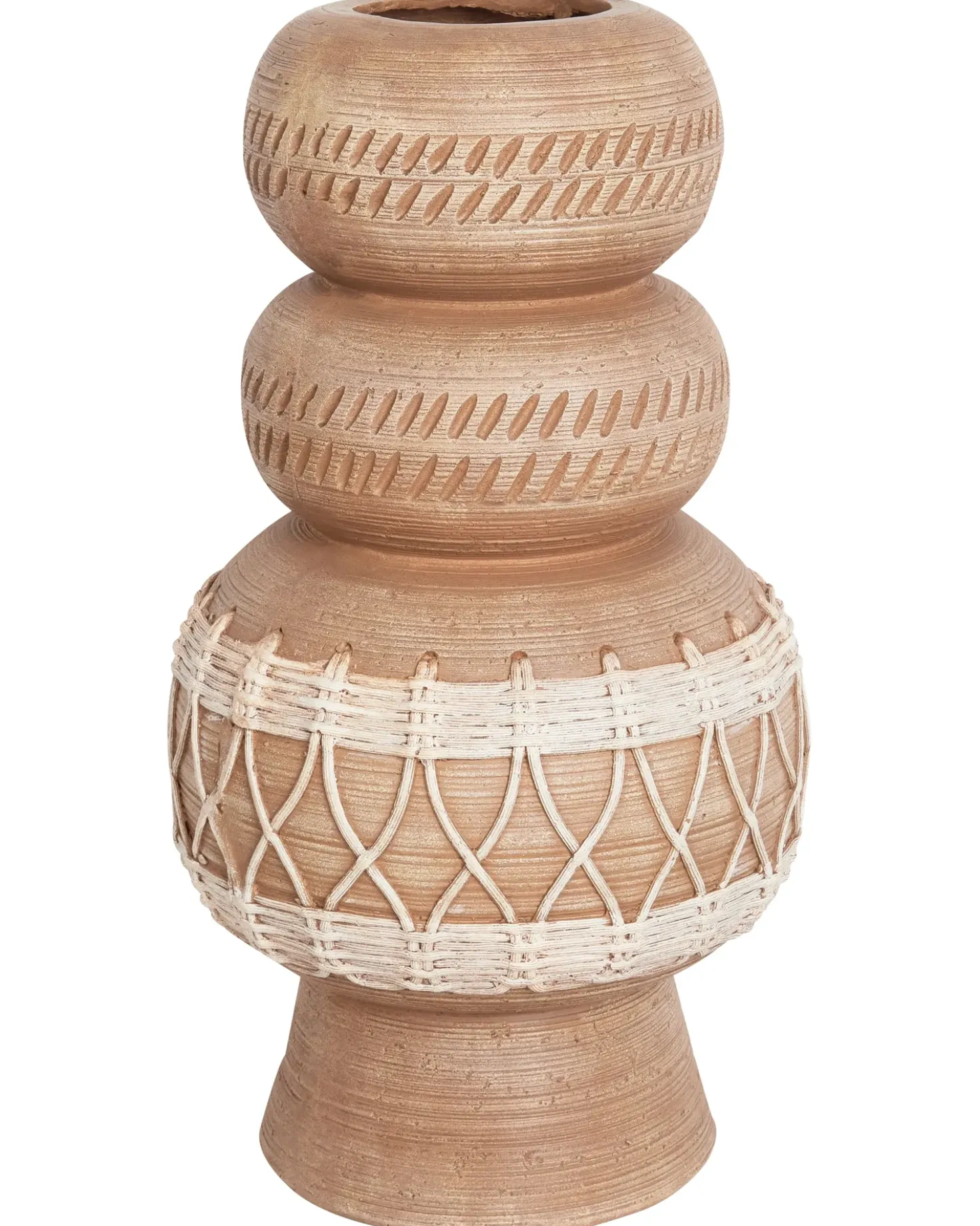 Vaso da fiori ALMIROS Ceramica 51 cm Marrone chiaro