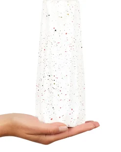 Vaso da fiori AMALIADA Gres porcellanato 24 cm Bianco