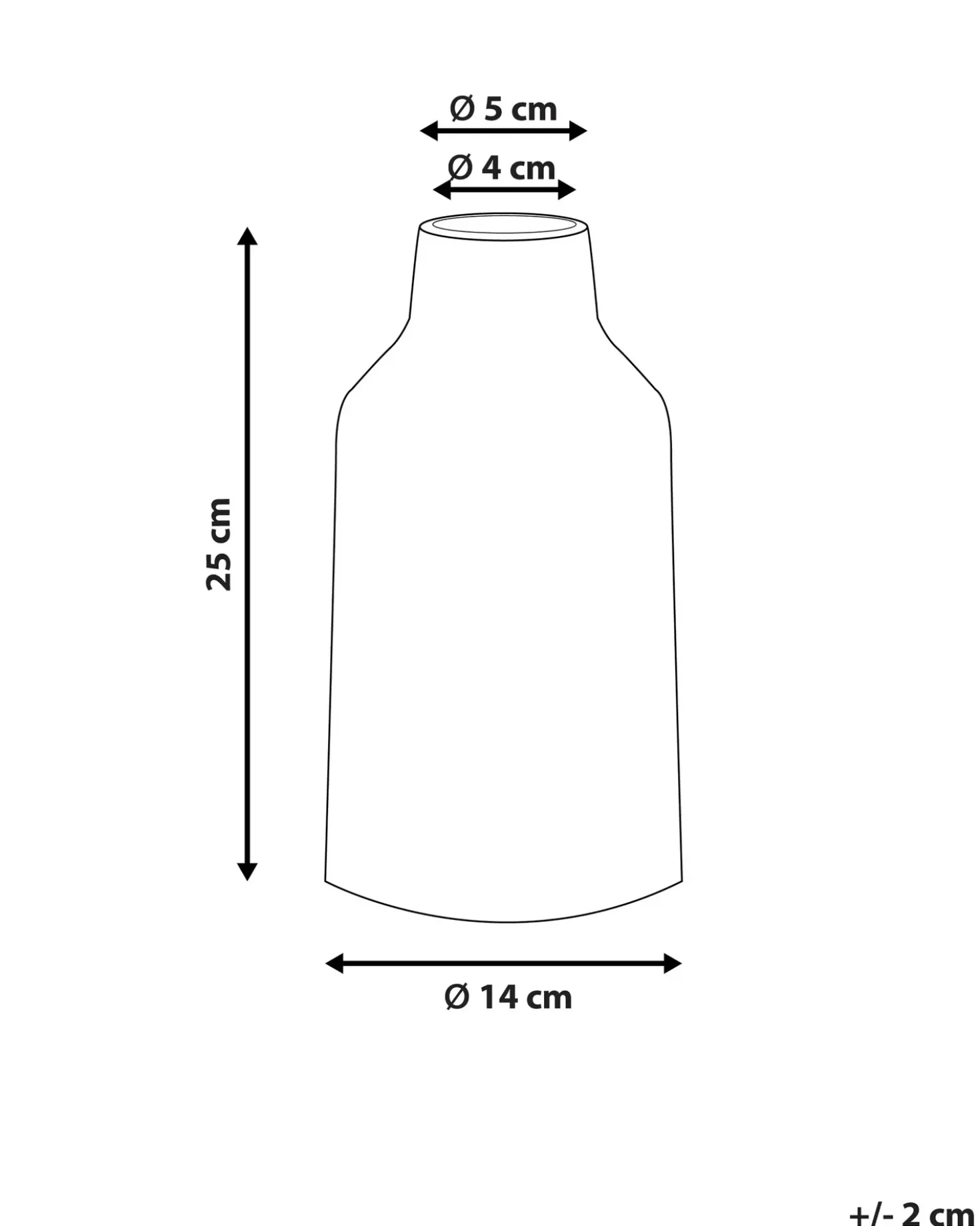 Vaso da fiori AMISOS Gres porcellanato 25 cm Bianco