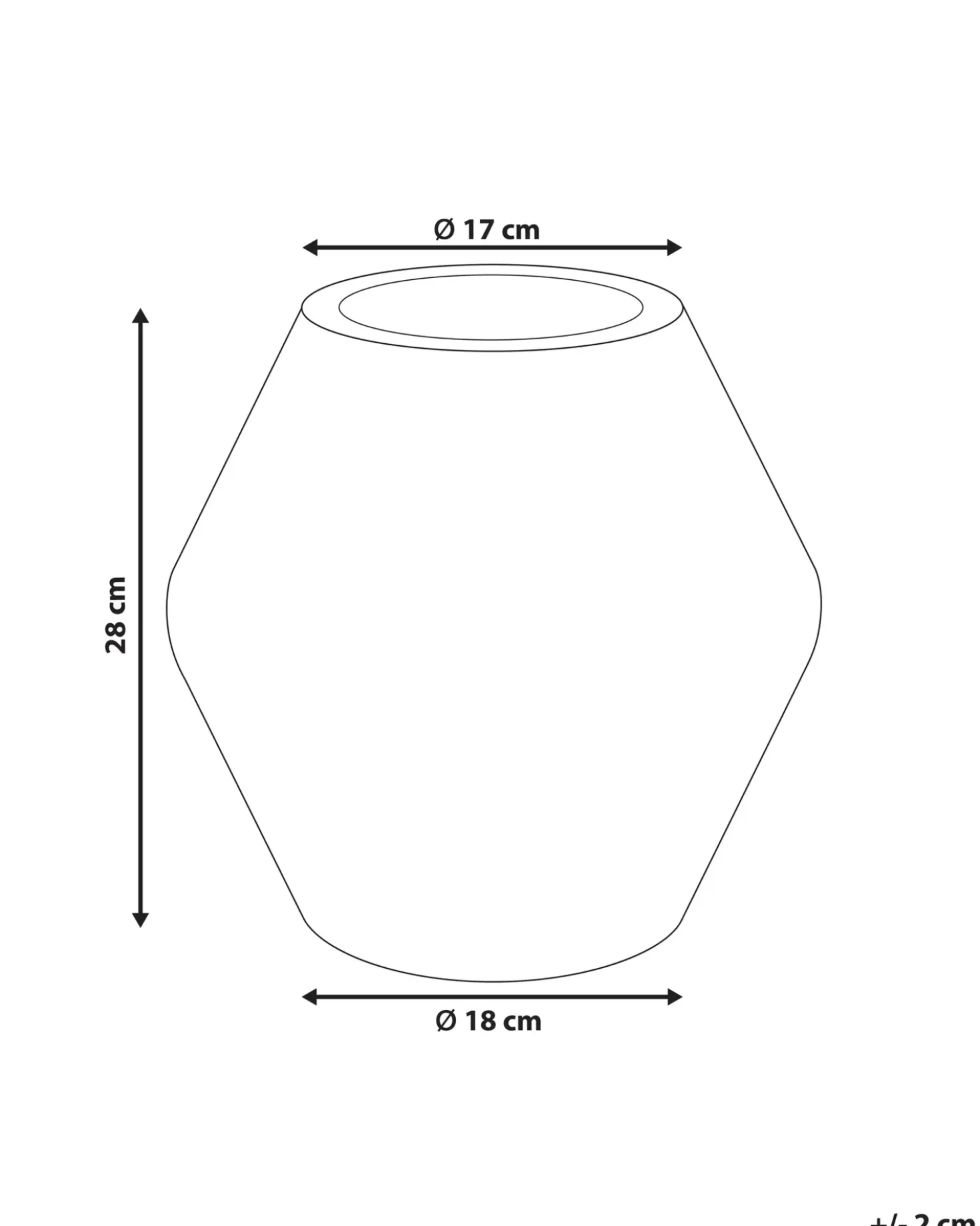 Vaso da fiori ARUNCUS Ceramica 30 cm Beige