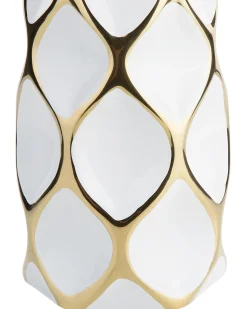 Vaso da fiori AVILA Gres porcellanato 36 cm Bianco