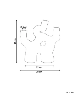 Vaso da fiori BARBUS Gres porcellanato 31 cm Marrone