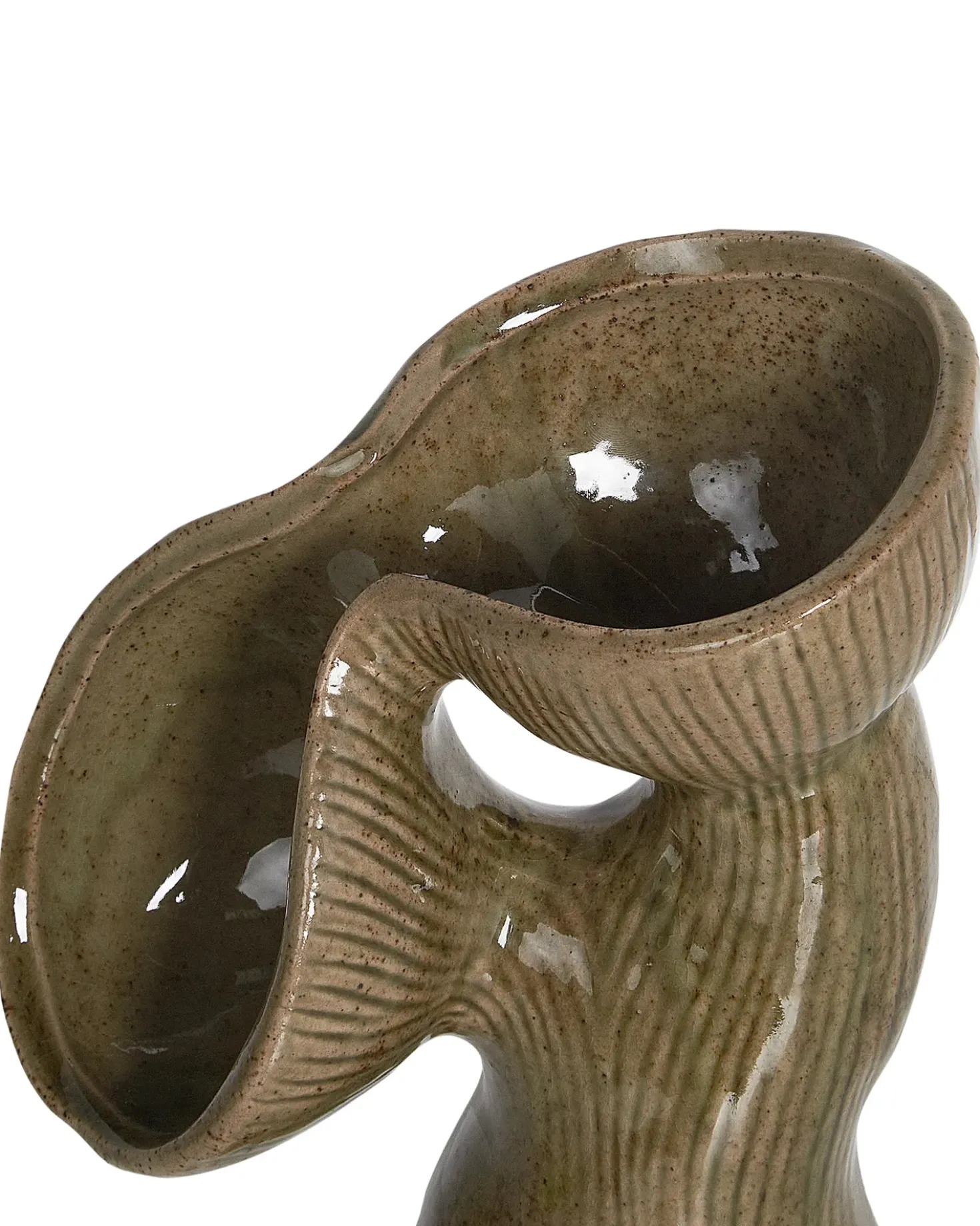Vaso da fiori CALAMUS Gres porcellanato 28 cm Verde