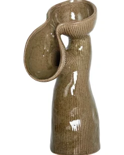Vaso da fiori CALAMUS Gres porcellanato 28 cm Verde