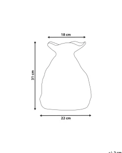 Vaso da fiori COONTAIL Gres porcellanato 31 cm Nero