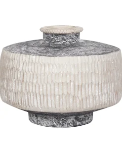 Vaso da fiori DEKSATI Ceramica 32 cm Beige