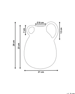 Vaso da fiori DORY Gres porcellanato 28 cm Bianco