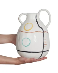 Vaso da fiori DORY Gres porcellanato 28 cm Bianco