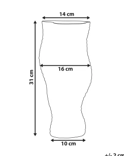 Vaso da fiori DYTIKO Vetro 31 cm Grigio