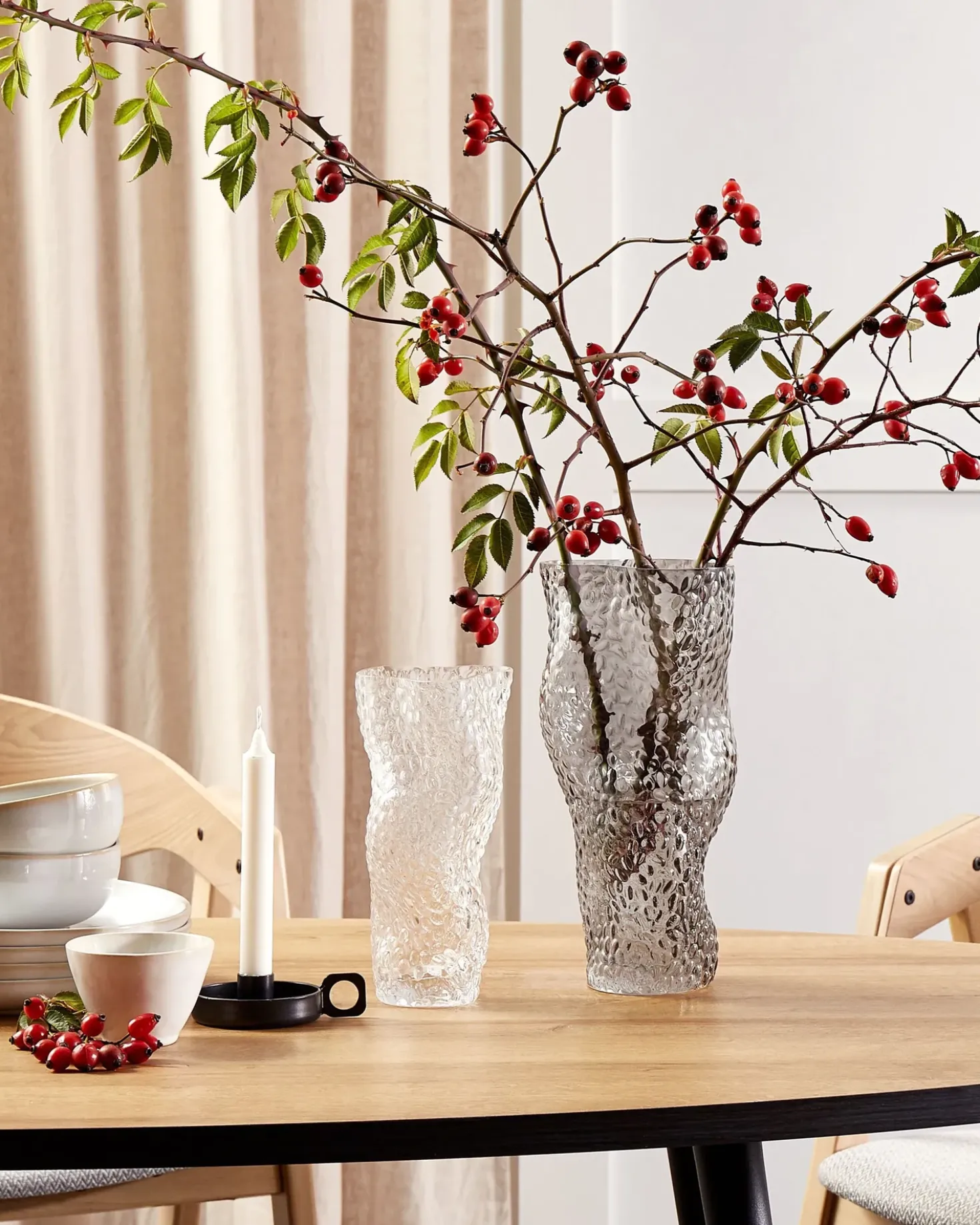 Vaso da fiori ELATOS Vetro 23 cm Trasparente