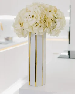 Vaso da fiori ESTELLA Ceramica 40 cm Bianco