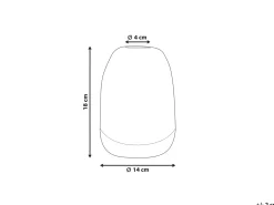 Vaso da fiori FYSKA Vetro 18 cm Grigio scuro