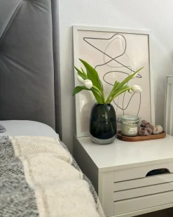 Vaso da fiori FYSKA Vetro 18 cm Grigio scuro