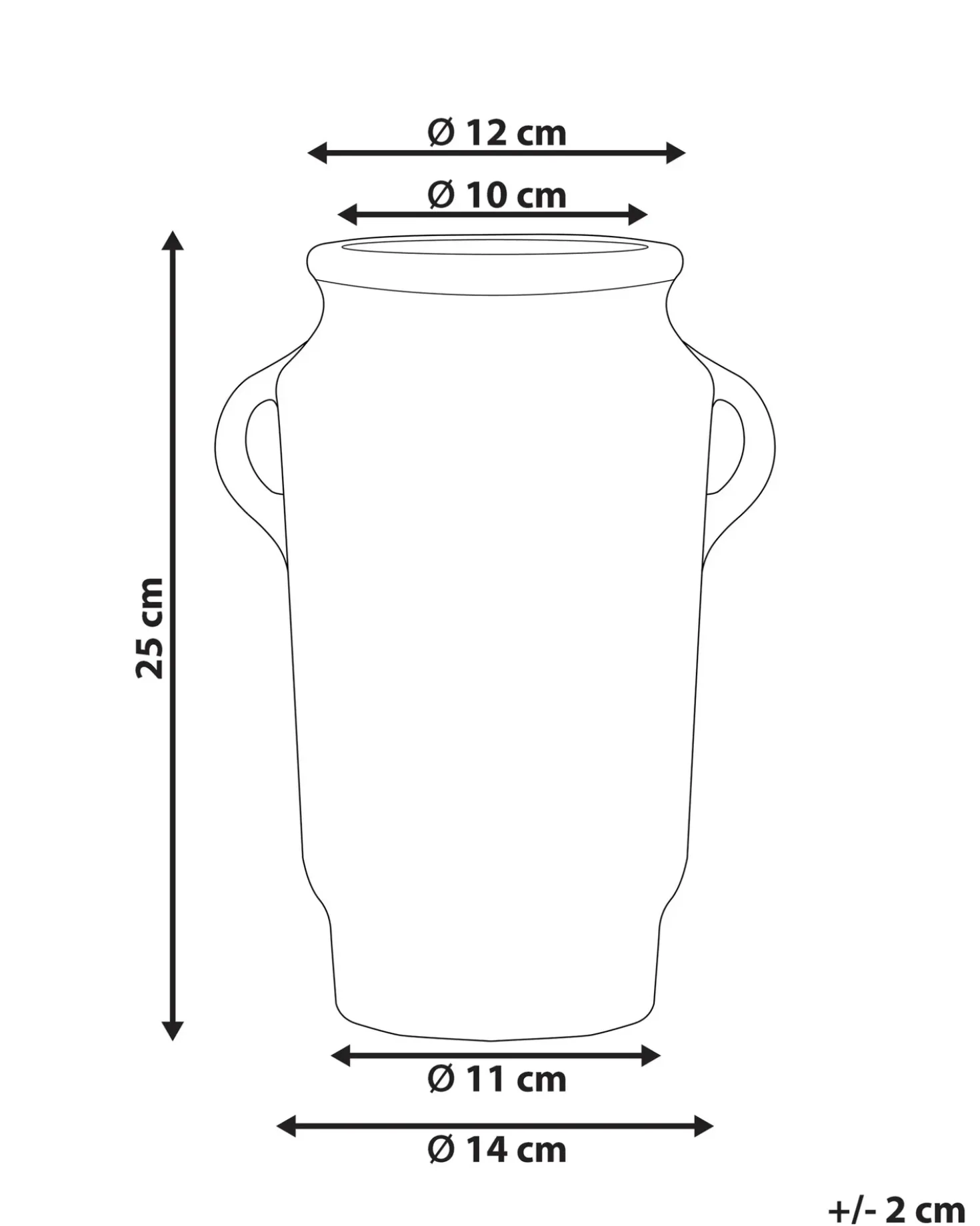 Vaso da fiori GERRHA Gres porcellanato 25 cm Azzurro