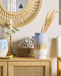 Vaso da fiori GERRHA Gres porcellanato 25 cm Azzurro