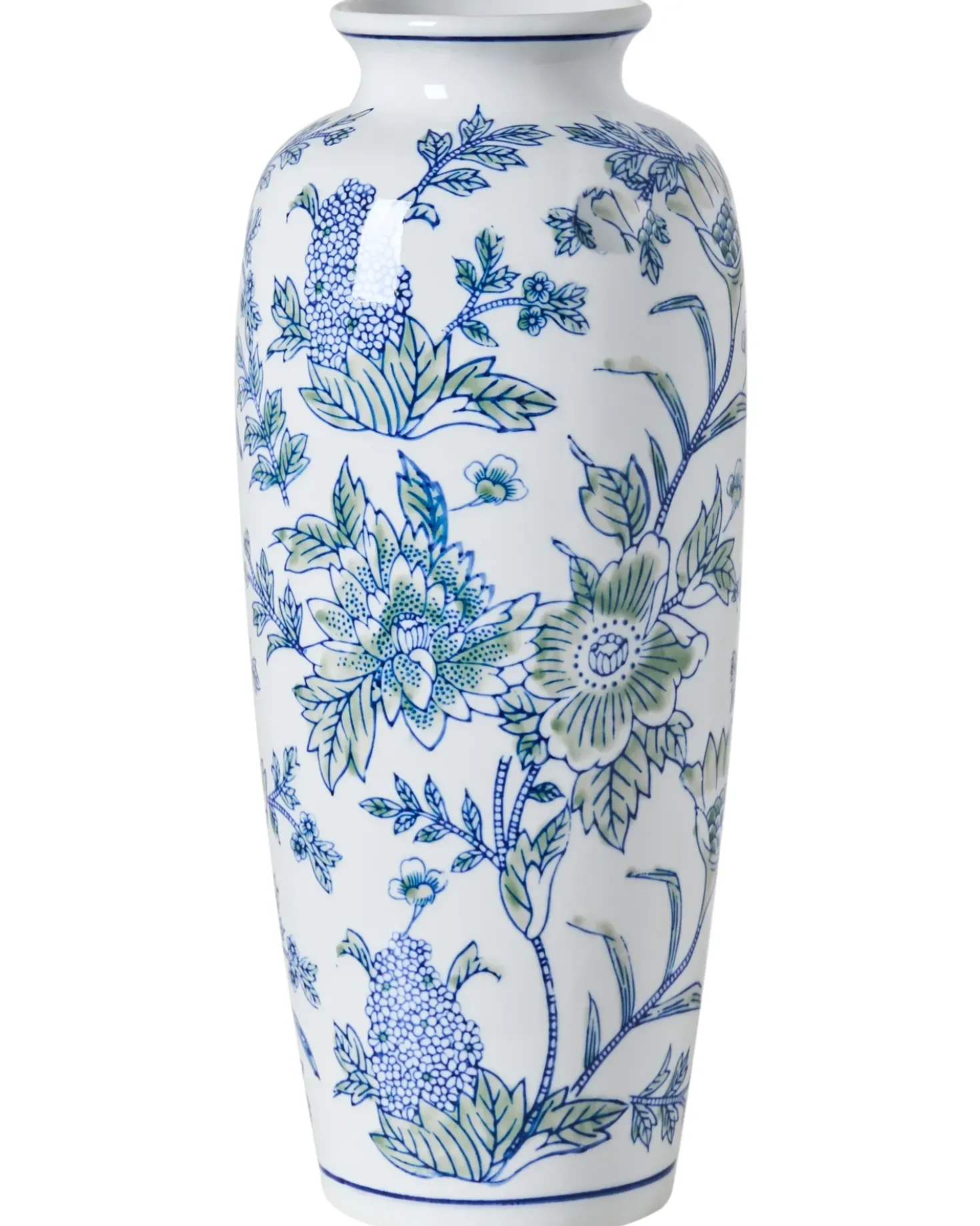 Vaso da fiori GUADIX Porcellana 35 cm Bianco/Blu