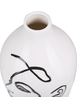 Vaso da fiori HELIKE Gres porcellanato 23 cm Bianco