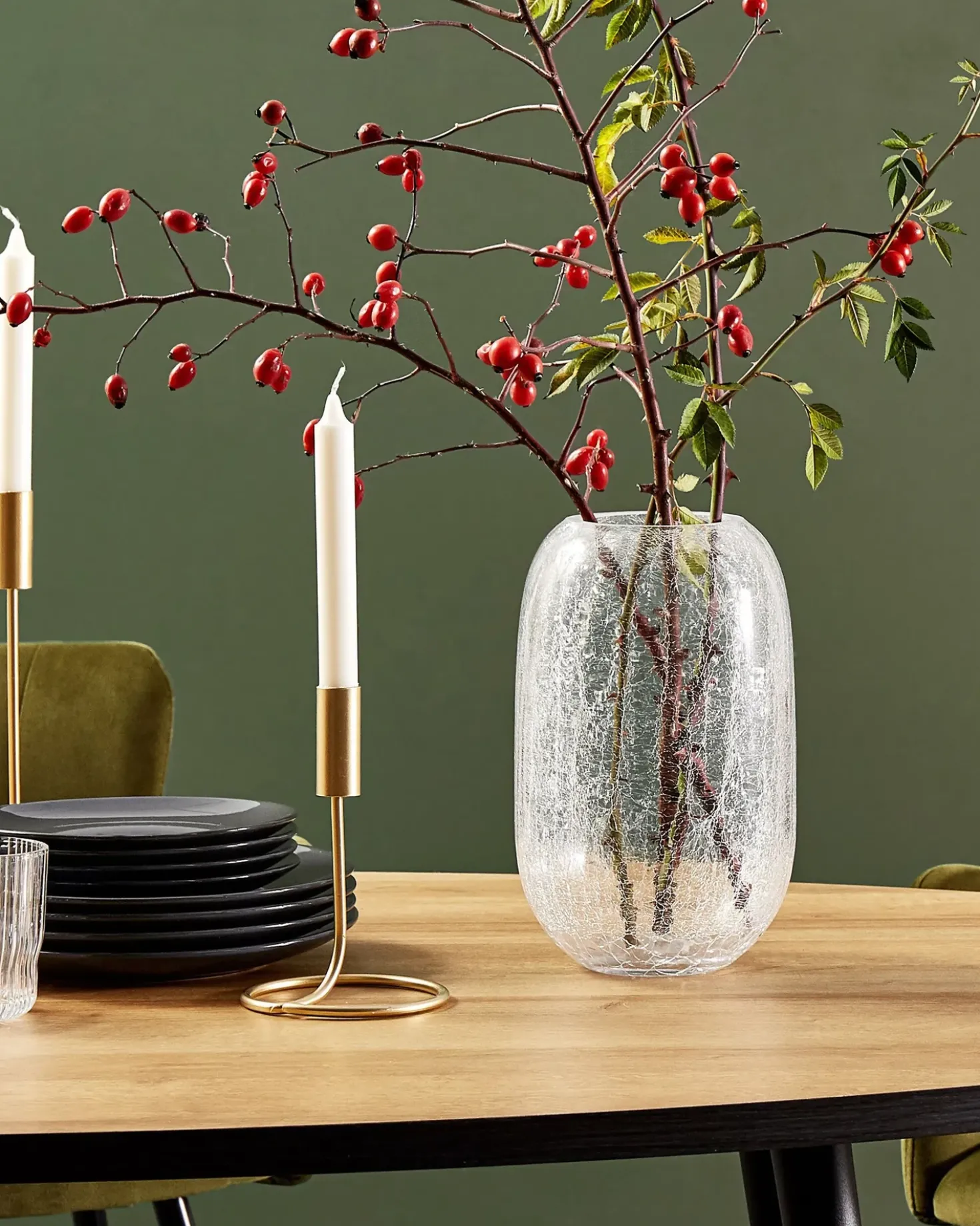 Vaso da fiori KYRAKALI Vetro 28 cm Trasparente