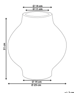 Vaso da fiori MAGAN Ceramica 31 cm Tortora