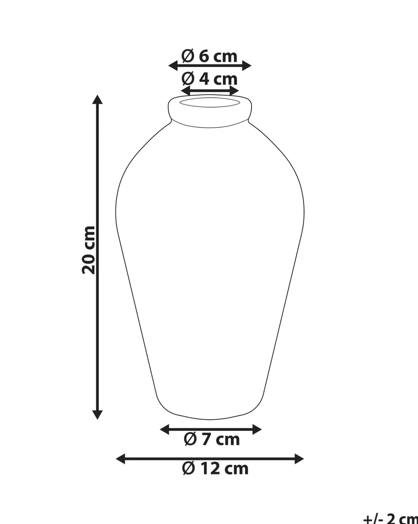 Vaso da fiori MALLIA Gres porcellanato 20 cm Bianco