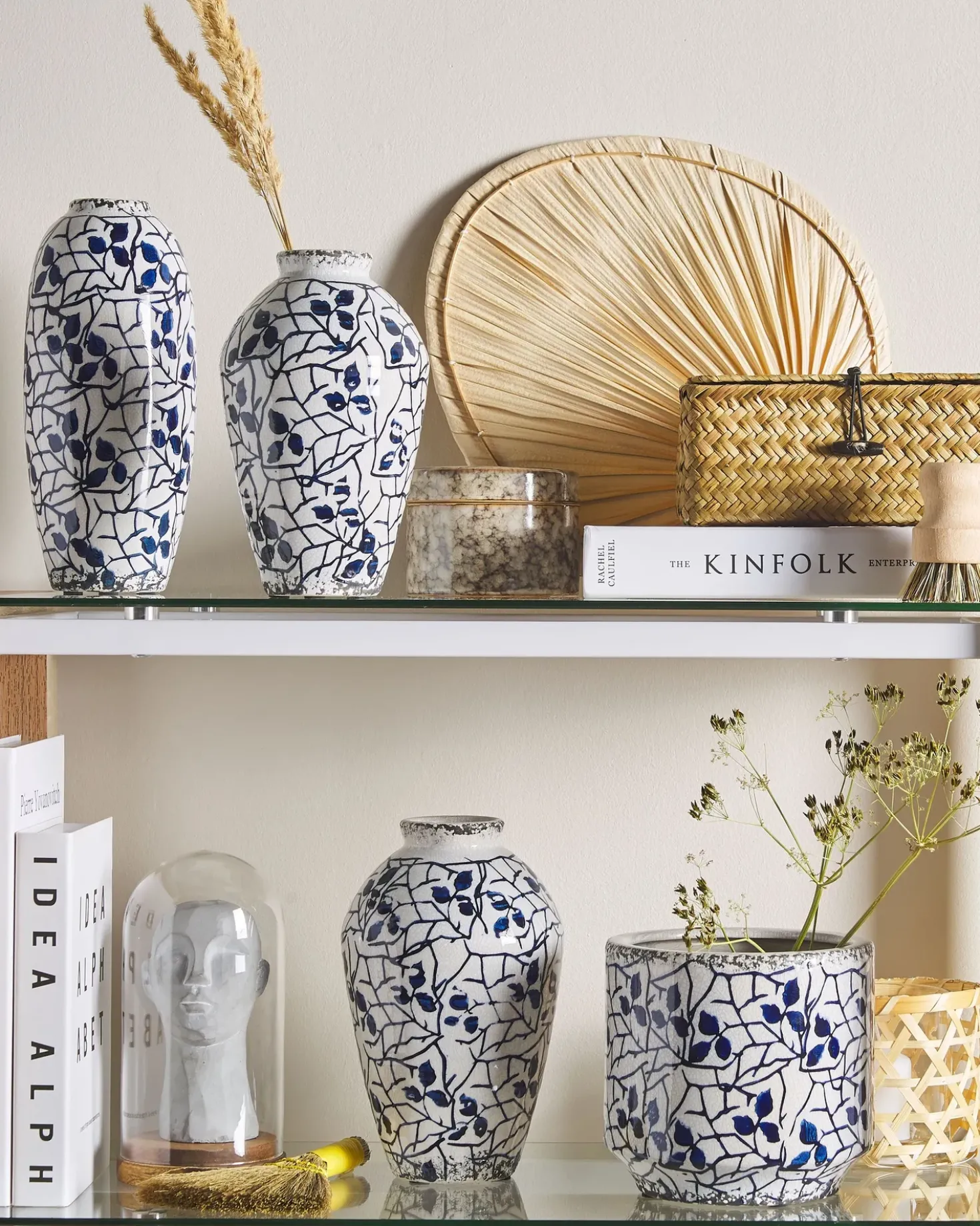 Vaso da fiori MALLIA Gres porcellanato 20 cm Bianco