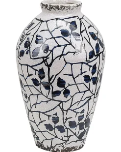 Vaso da fiori MALLIA Gres porcellanato 20 cm Bianco