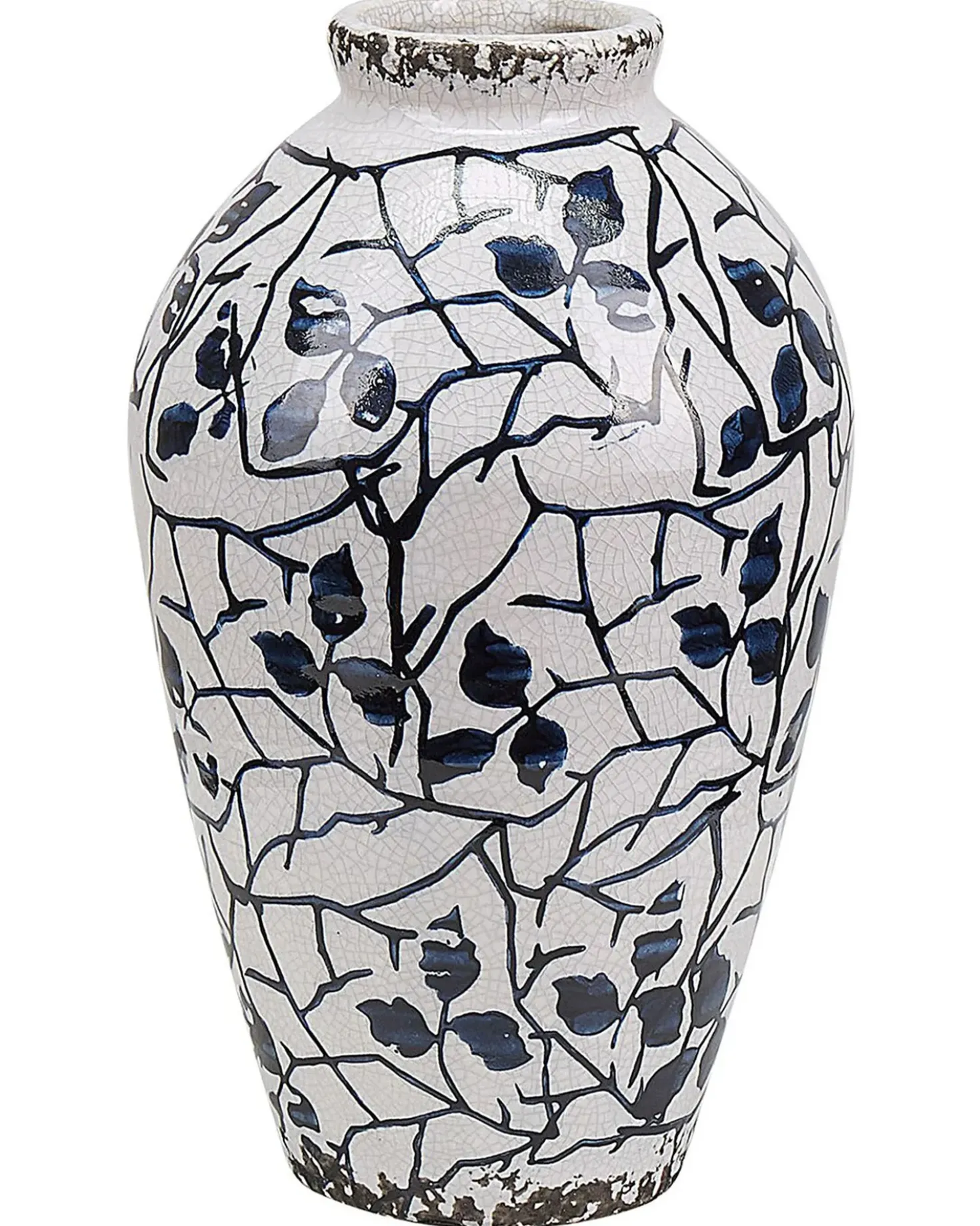 Vaso da fiori MALLIA Gres porcellanato 20 cm Bianco