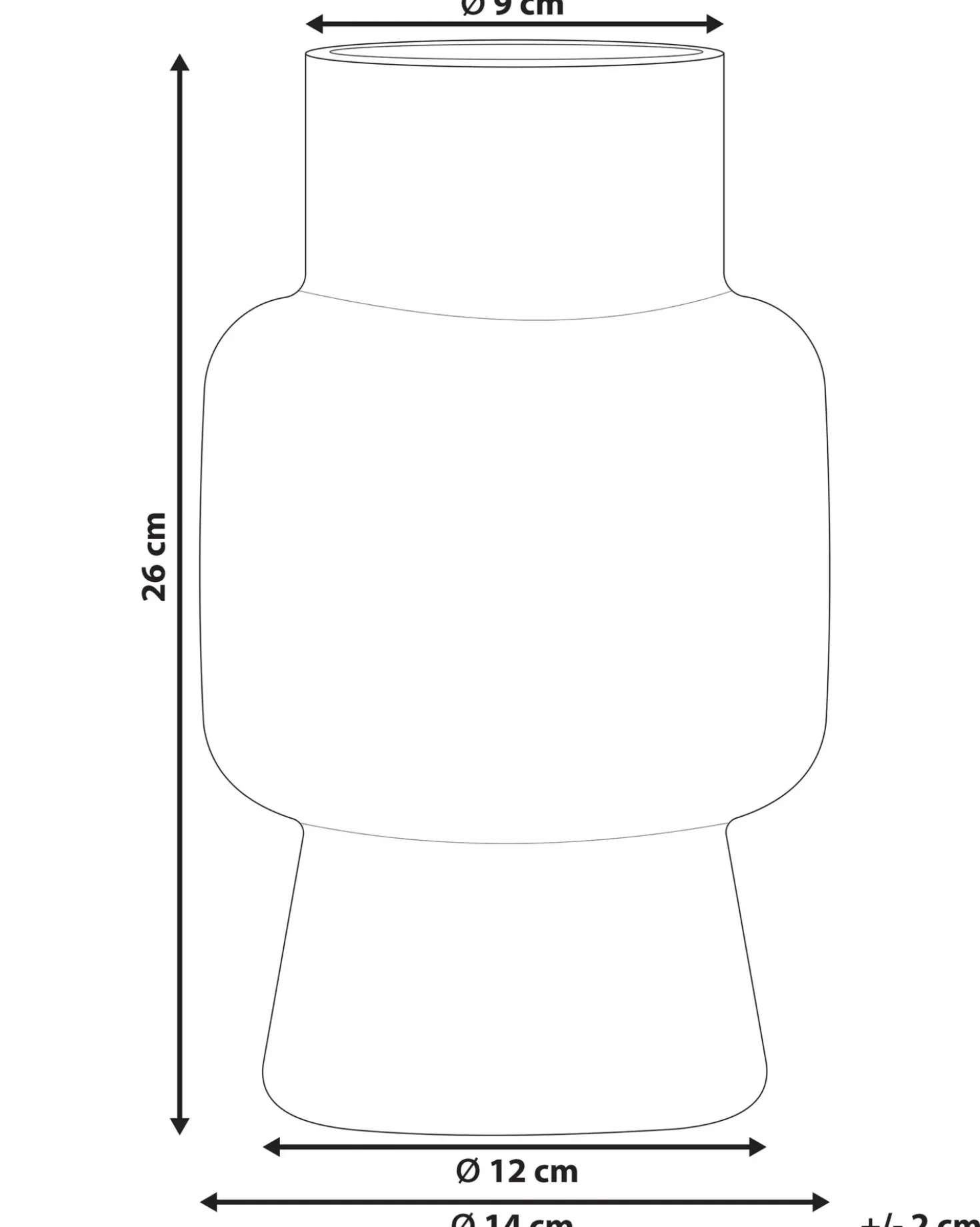 Vaso da fiori MEGALO Vetro 26 cm Grigio