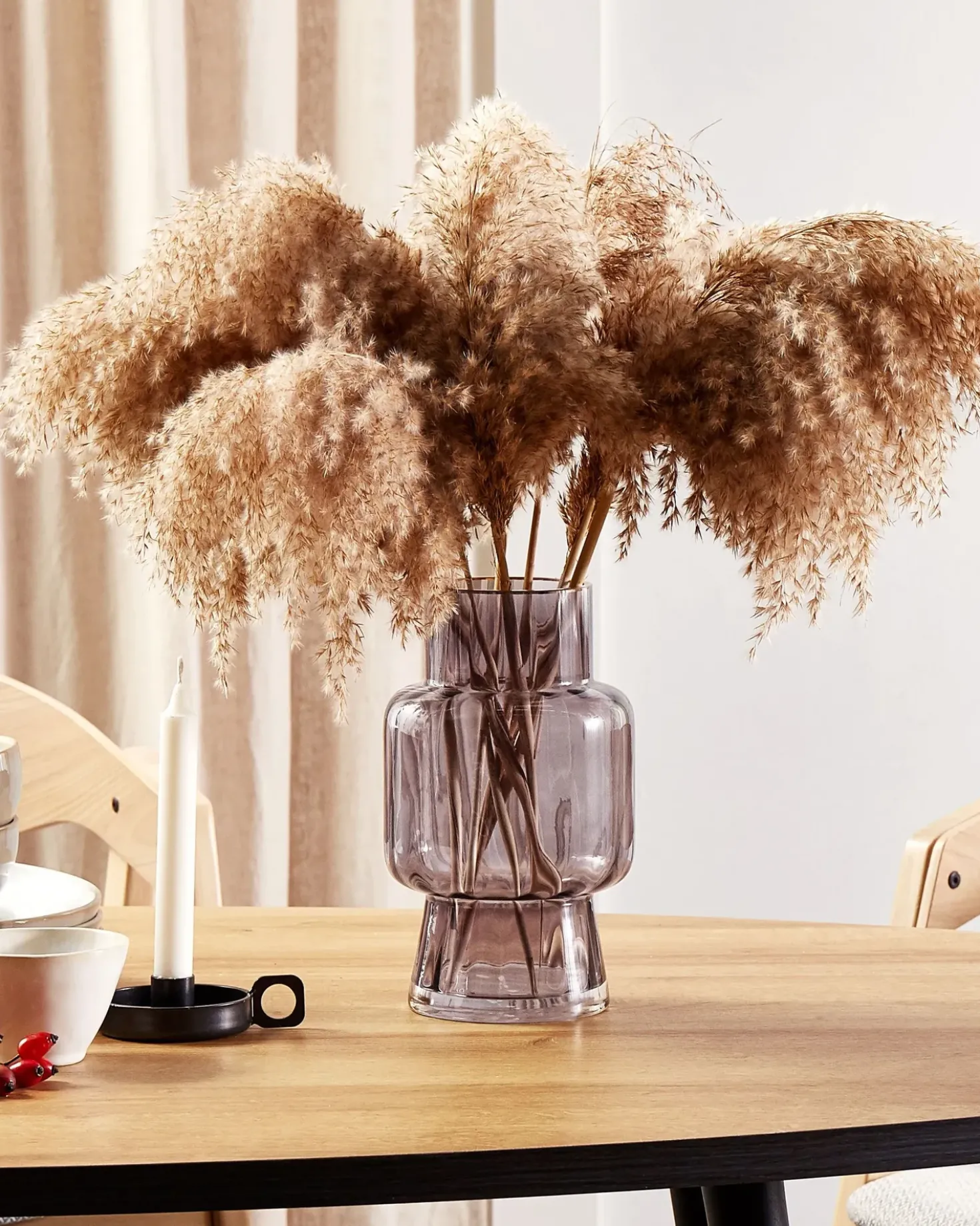 Vaso da fiori MEGALO Vetro 26 cm Grigio