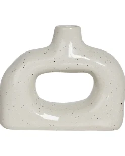 Vaso da fiori MOONEYE Gres porcellanato 19 cm Bianco sporco